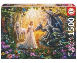 1500 Dragon Princess And Unicorn Puzzles 1500 Ps Educa 7696