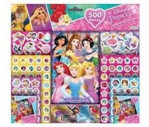 Super Set 500 Stickers + Album Act Princesas Tapimovil 0717