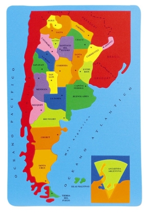 Mapa De Argentina Goma Eva Division Politica Kreker 0320