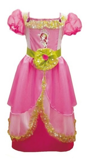 Disfraz Frutillita Vestido Princesa Largo T 0 Divinas F040