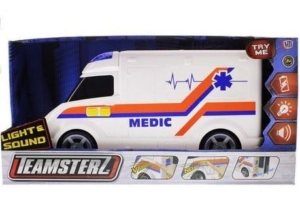 Ambulancia C Luz Y Sonido Teamsterz 35cm Wabro 4119