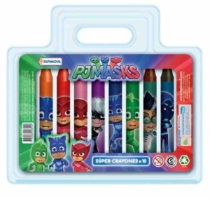 Set 10 Super Crayones Pjmask Heroes Pijamas Tapimovil 0854