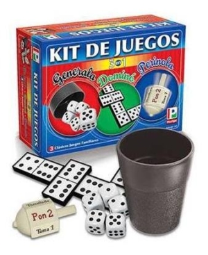 Kit Juegos 3 En 1 Generala Domino Y Perinola Plastigal 0147