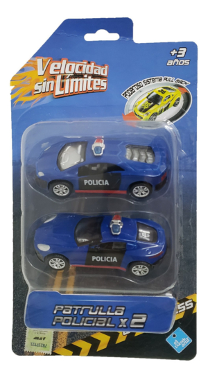 Auto Policia X2 Pullback  Velocidad Sin Limites Fibro 7267