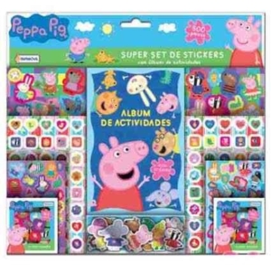Super Set 500 Stickers + Album Act Peppa Pig Tapimovil 6327