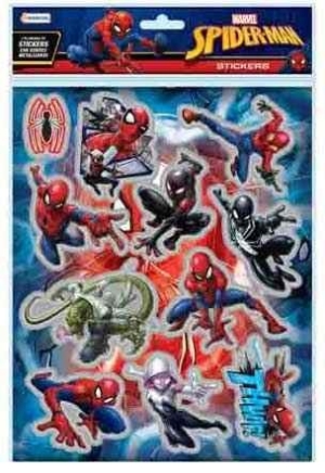 Set De Stickers Bordes Metalizados Spiderman Tapimovil 3256