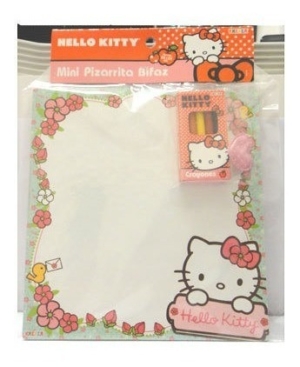 Mini Pizarra Bifaz 22×24 C Crayones Hello Kitty Kreker 7508