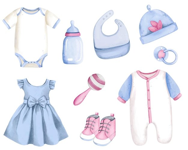 accesorios de bebe en color pastel
