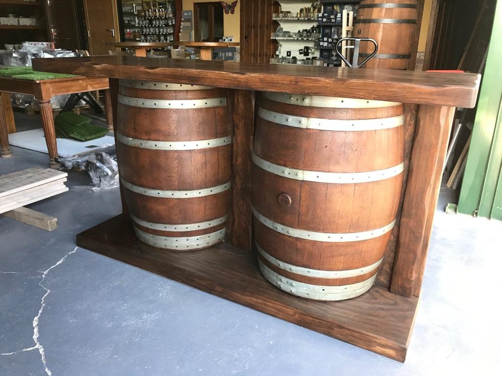 Dónde encontrar barras rústicas de madera para mi bar en casa
