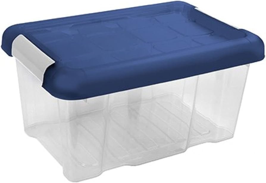 Qué usos prácticos tiene una caja azul de plástico en el hogar