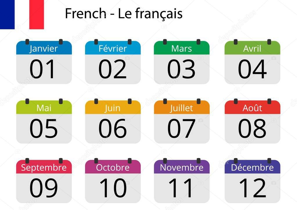 Cuáles son los nombres de los meses del año en francés 8 Cuáles son los nombres de los meses del año en francés
