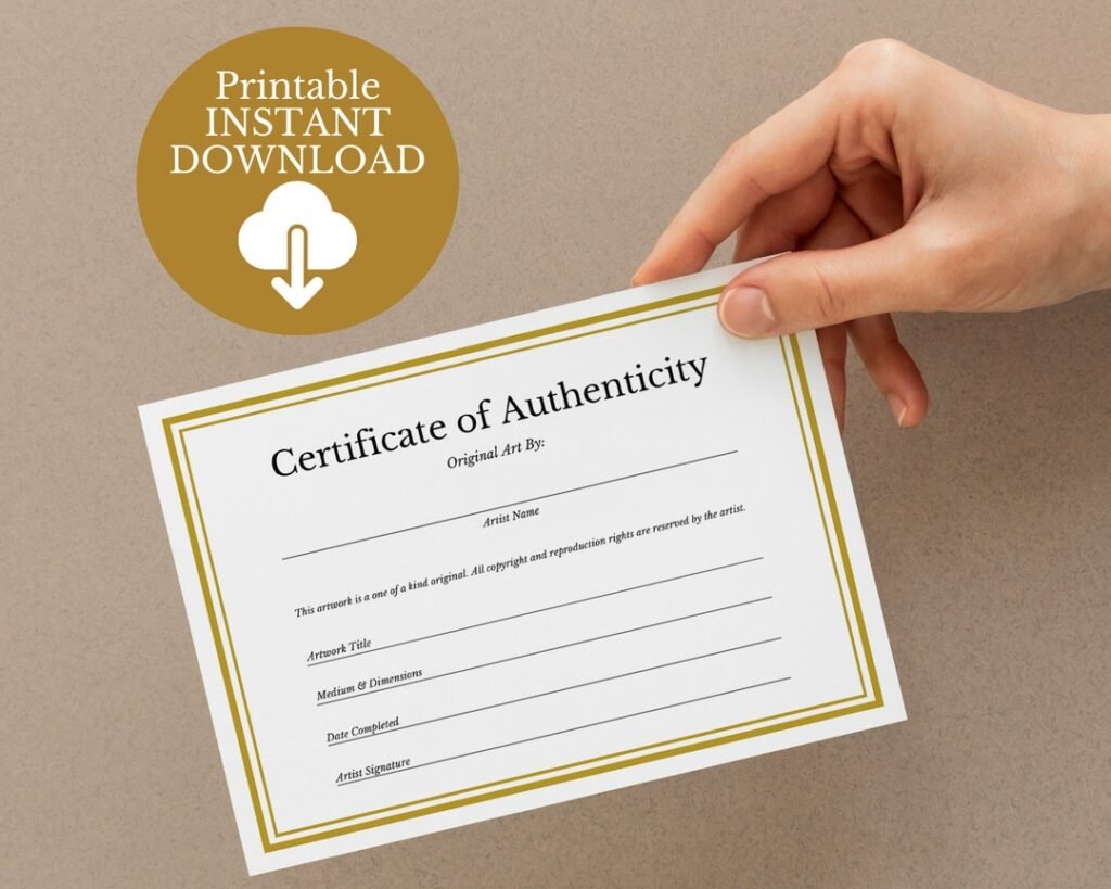 Qué es un certificado de autenticidad de una obra de arte 7 Qué es un certificado de autenticidad de una obra de arte