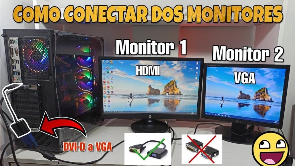 Cómo se pueden conectar dos monitores a una PC fácilmente 7 Cómo se pueden conectar dos monitores a una PC fácilmente