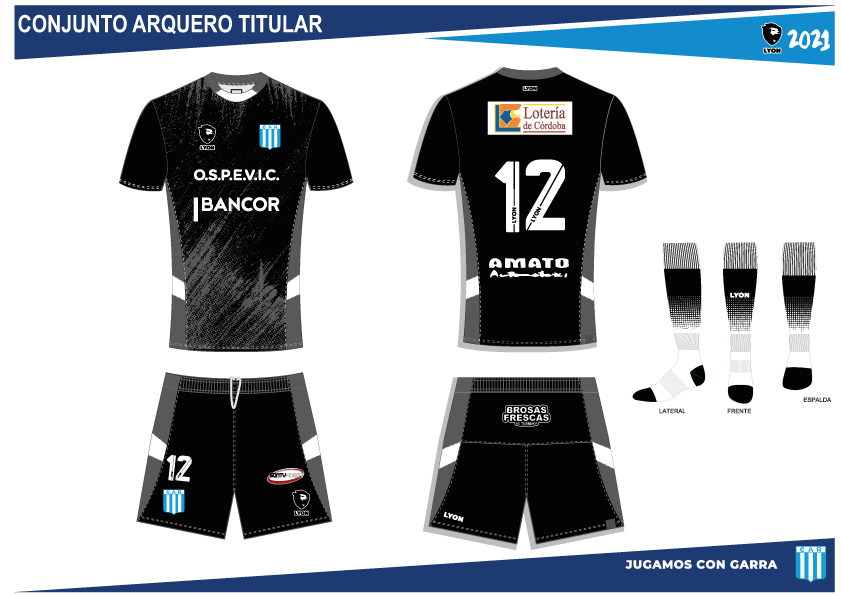 conjunto de arquero de futbol completo