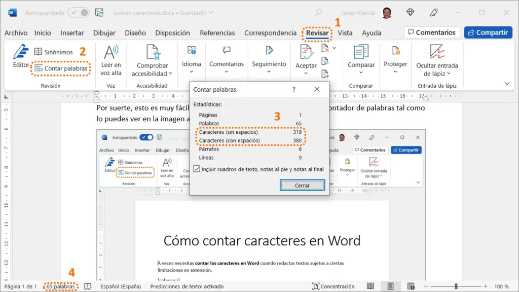 Cómo saber cuántos caracteres tiene un texto de forma sencilla 3 Cómo saber cuántos caracteres tiene un texto de forma sencilla