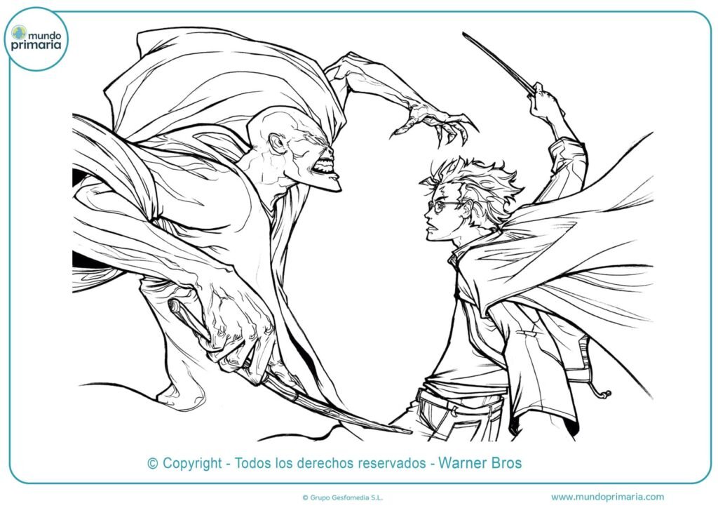 dibujos de harry potter para colorear