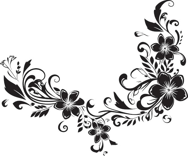 Cómo crear un diseño de flor en vector blanco y negro