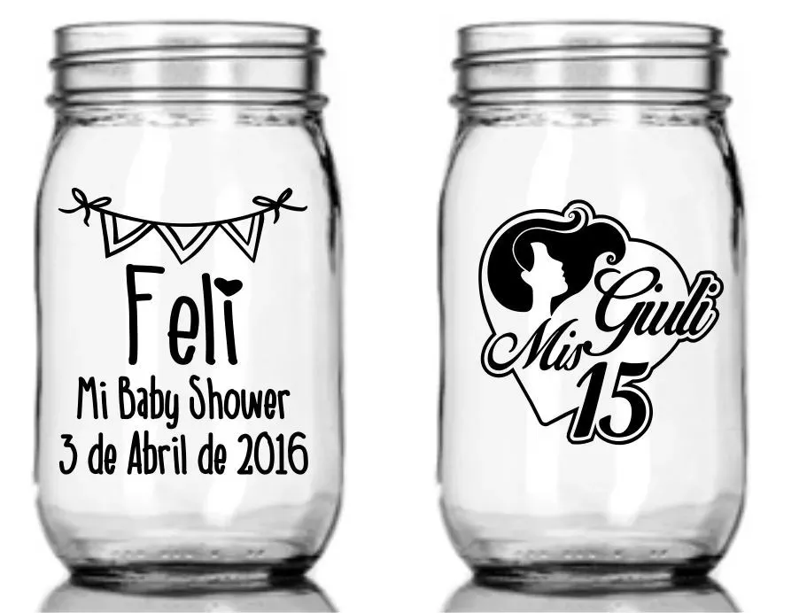 Qué frases en vinilo puedo usar para decorar frascos