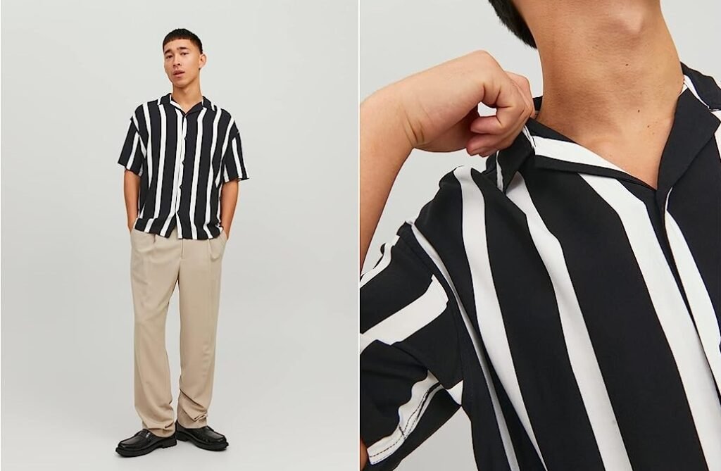 Cómo elegir la camisa negra a rayas blancas ideal para hombre