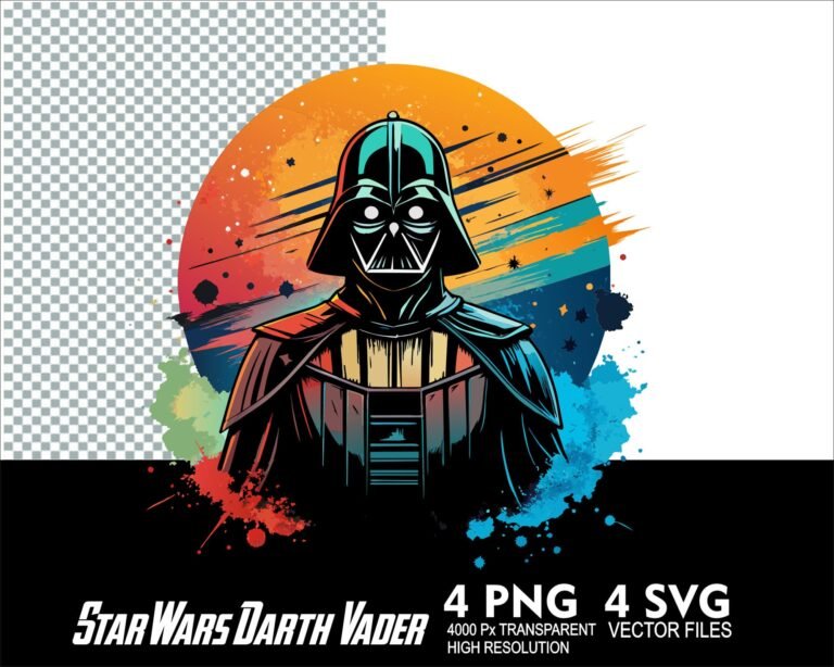 Cómo crear arte vectorial de Darth Vader fácilmente 17 ilustracion de darth vader en estilo vectorial