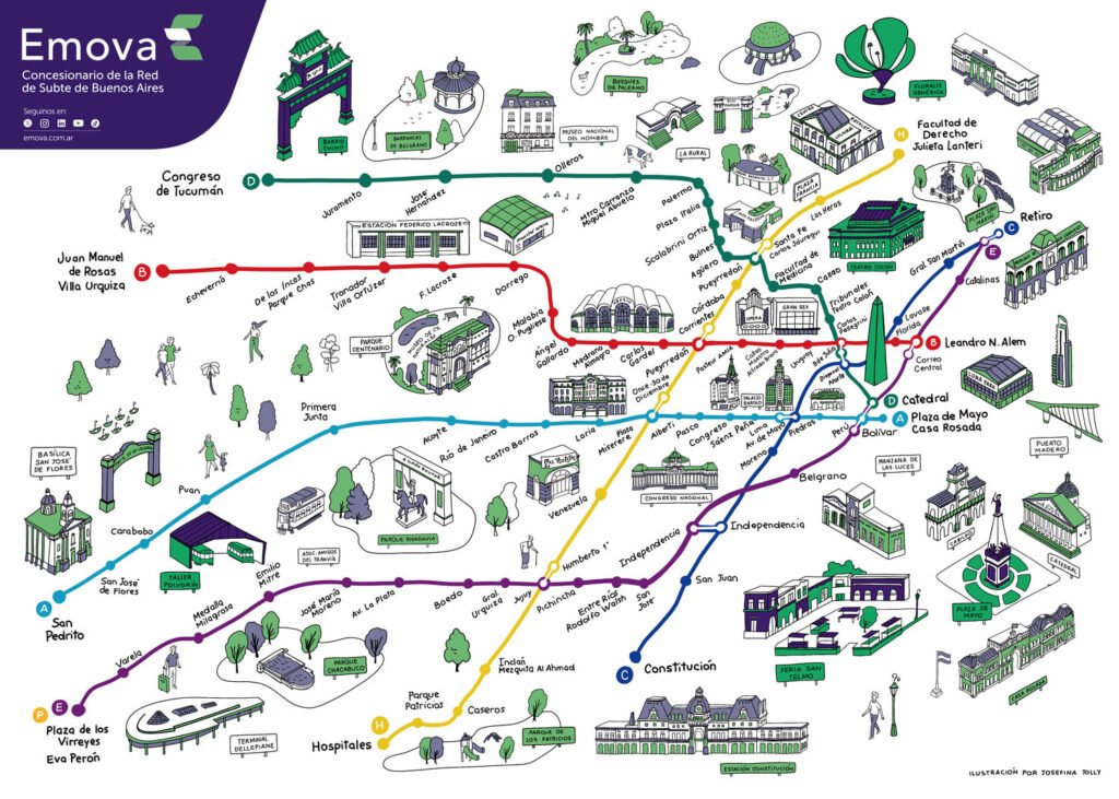 Dónde puedo encontrar el mapa del metro de Buenos Aires actualizado