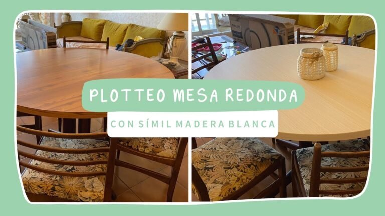 mesa de vinilo simil madera elegante