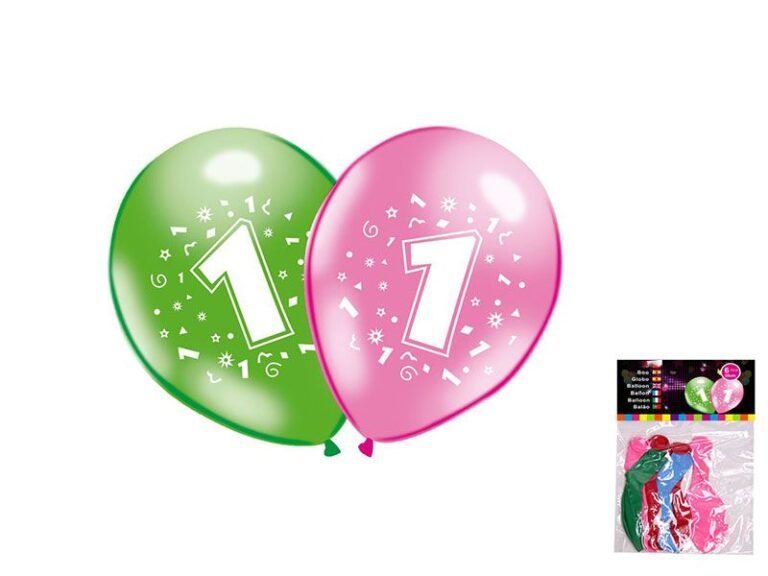 numeros de globos coloridos en fiesta