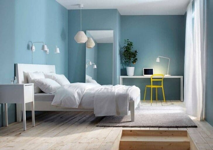 Qué tipo de pintura celeste es mejor para las paredes de tu hogar