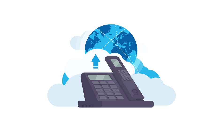 persona usando un telefono con nube digital