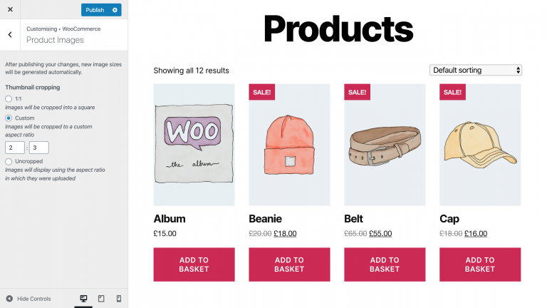 productos de moda en una tienda online