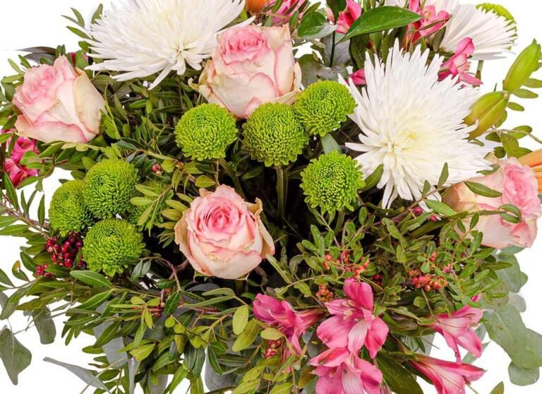 ramo de flores coloridas y frescas