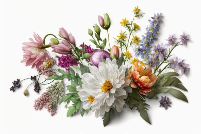 ramo de flores coloridas y vibrantes