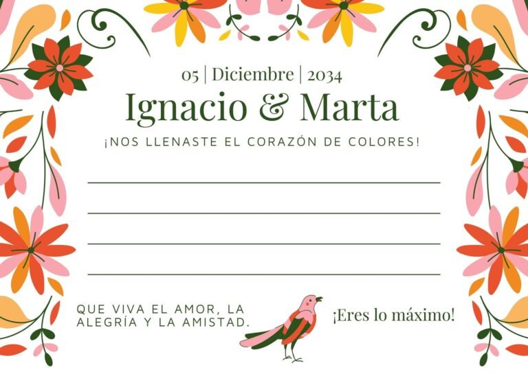 tarjeta de agradecimiento creativa y colorida