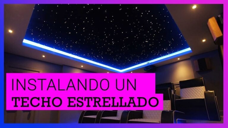 techo estrellado con luces fluorescentes
