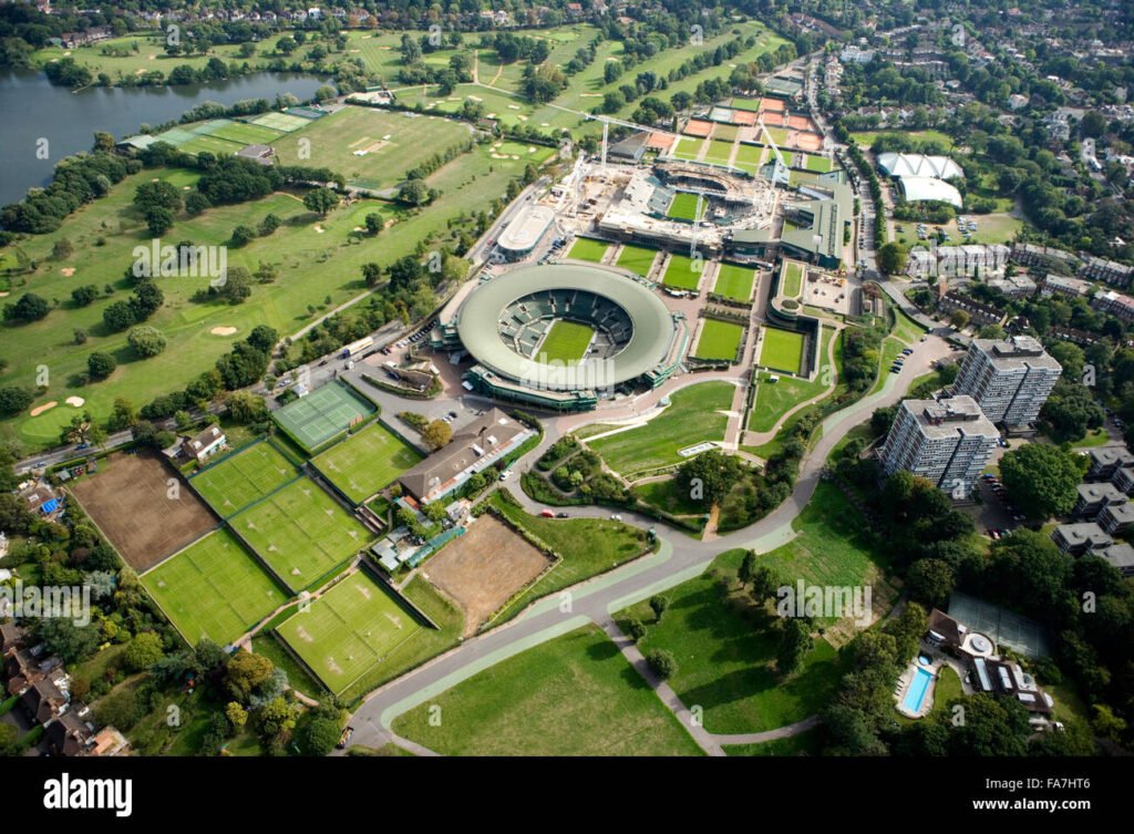 vista aerea del all england croquet club